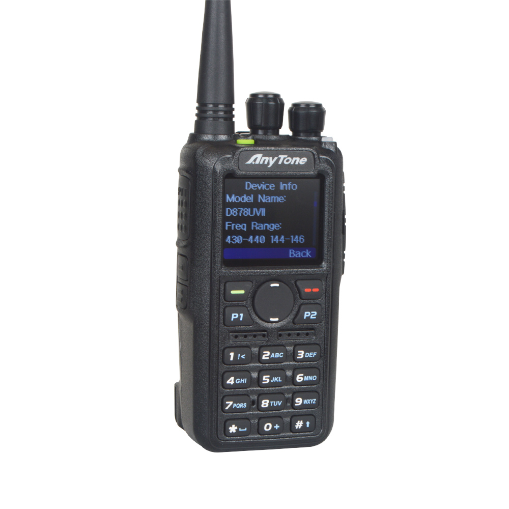 AT-D878UVII Plus Anytone Ham Walkie Talkie Bluetooth PTT GPS APRS Dual Band VHF/UHF Digitial DMR Analog Portable Two Way