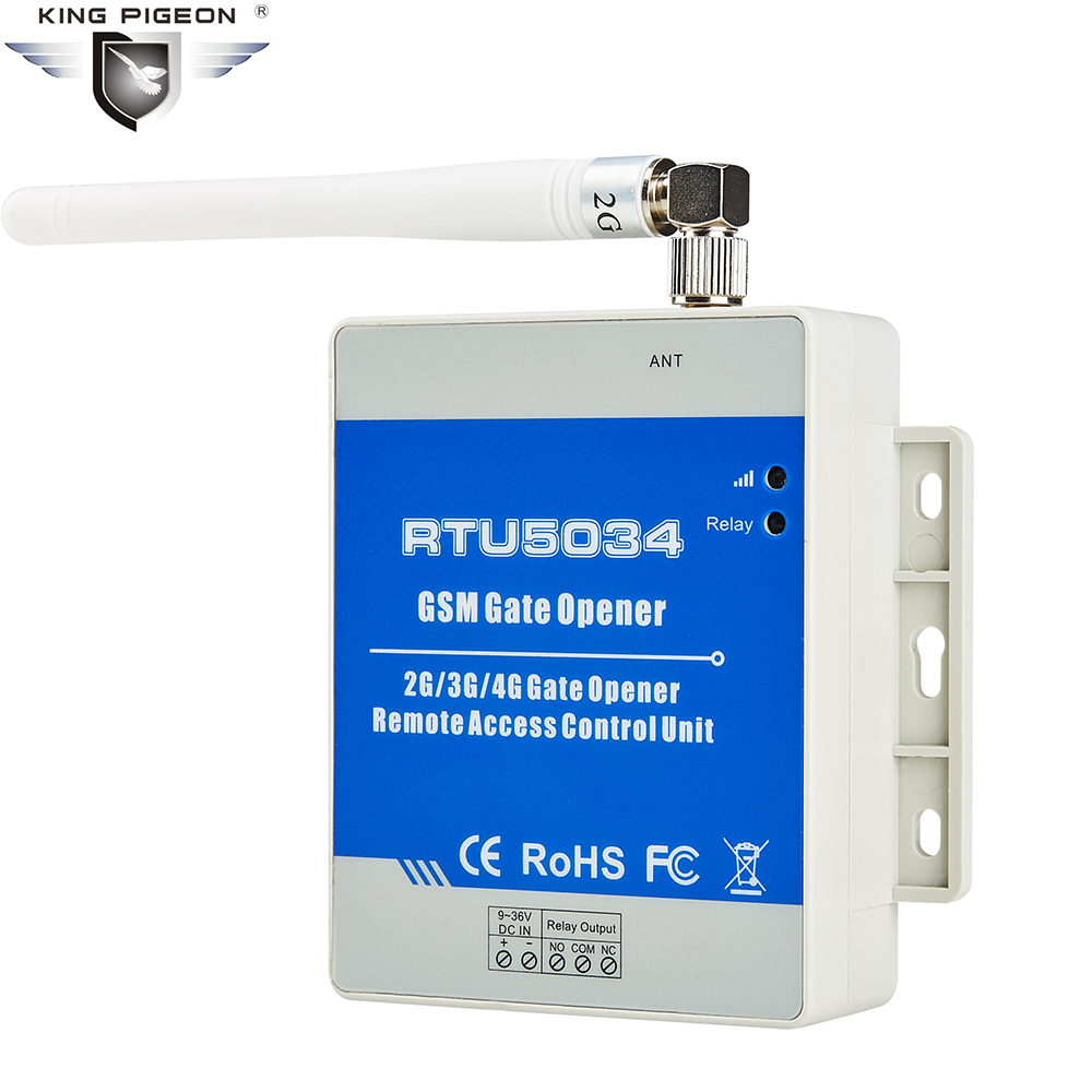 GSM Gate Opener Access Relay Switch Remote Control by Free Call Home Alarm System Security for Automatic Door Controller RTU5034