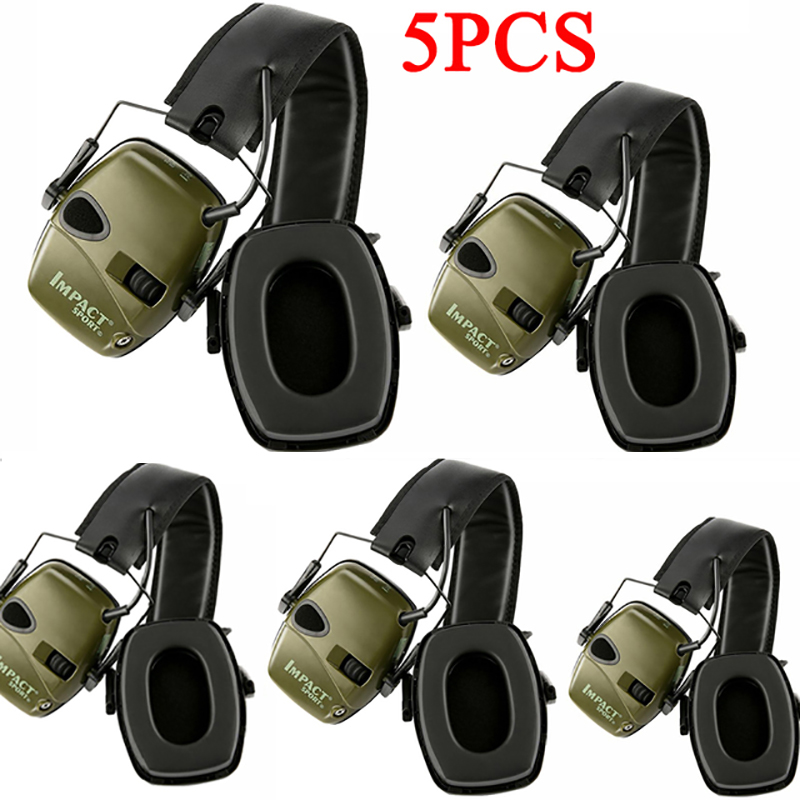 1/4/5pcs Electronic Shooting Earmuff Impact Sport Anti-noise Ear Protector Sound Amplification Tactical Hear Protective Headset