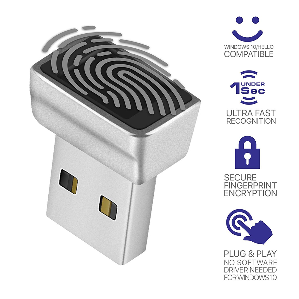 USB Fingerprint Reader Module for Windows 7 8 10 11 Hello， Biometric Scanner padlock for Laptops PC Fingerprint Unlock Module
