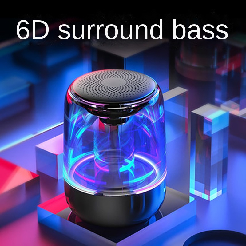 Mobile Phone Bluetooth Speaker High- Colorful Lights Wireless Small Sound Box Subwoofer Portable Home Impact Mini Gift