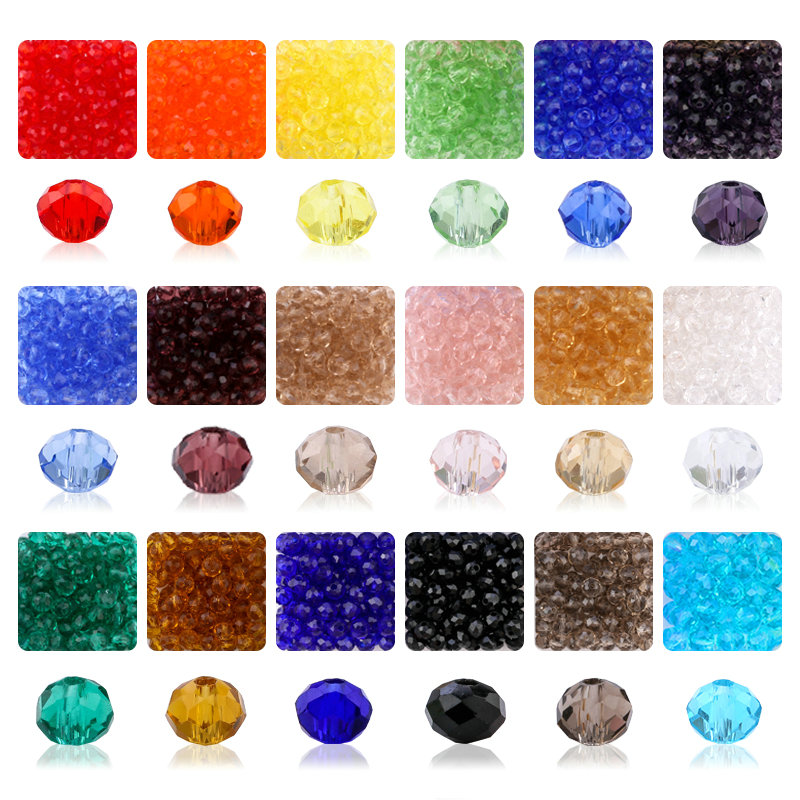 600pcs 4mm 6mm 5040 Briolette Beads Crystal round beads Faceted Austria bead embroidery for Jewelry making Best Colors