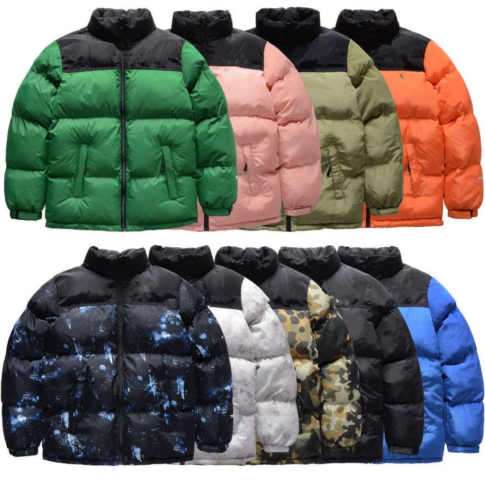 Casual Parker style mixed color cotton-padded jacket standing collar men's and women's winter and autumn down jackets winter