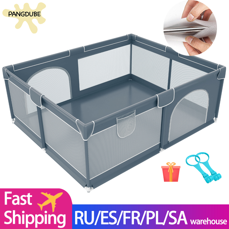Double Door 1.5*1.8m Baby Playpen for Toddler Large Size Baby Playpens Safety Activity Center Baby Fence Children's Playground
