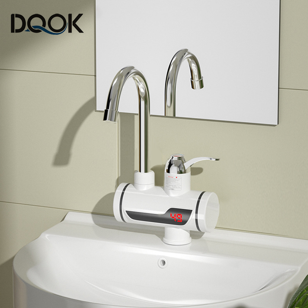 Electric Water Heater Faucet Kitchen Instant Heating Tap Water Heater with LED