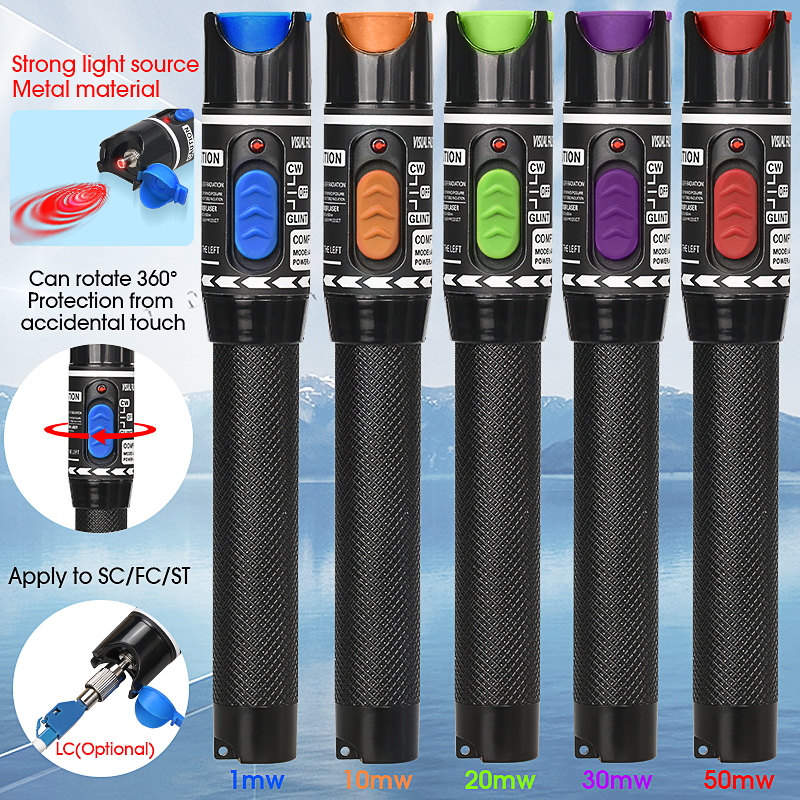 Preferential price 30MW/20MW/10MW/5KM Visual Fault Locator， Fiber Optic Cable Tester 10-30Km Range VFL AUA-30