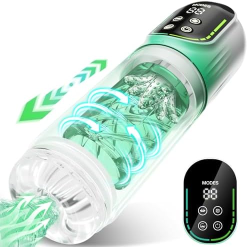Automatic Male Masturbator Penis Pump, Male Sex Toys for Men Sex Toy Adult Toys Pocket Pussy Male Stroker Male Masturbators with 3 Pump & 7 Thrusting Rotating Vibrating Sucking Sex Games