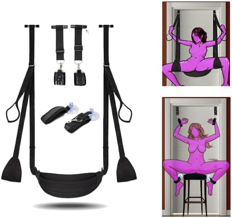 WFOXAZC Adult Door Swing Couples Heavy Duty Door Sex Swing Set Door Frame Frequent Flyer Door Swing Pure Romance Adult Swing Sex Tools Holds 300 lbs Bed Sex Furniture Toys Sweatshirt