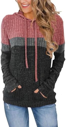 MixShe Sweaters for Women Fall Tops Long Sleeve Hoodie Ladies Sweatshirts Pullover Blouses Loose Casual Fashion Clothes