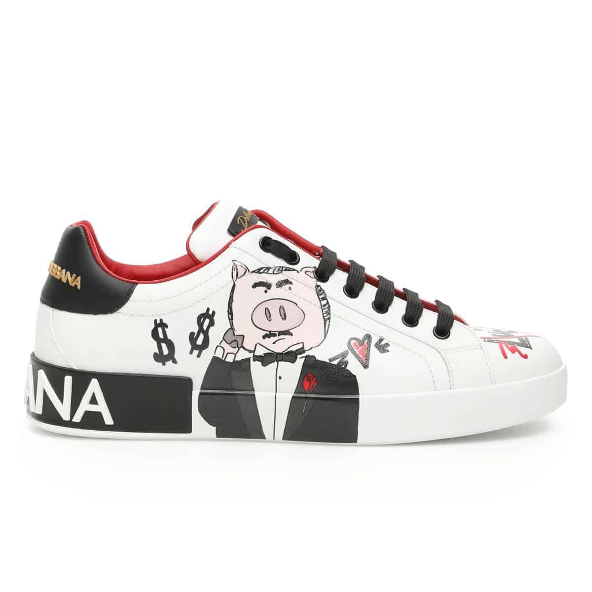 DOLCE & GABBANA PORTOFINO PADRINO PIG SNEAKERS – DG27